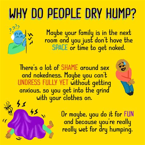 Dry humping generally involves rubbing or grinding your genitals against your partner’s body or genitals. In many cases, one or both partners are at least partially clothed.